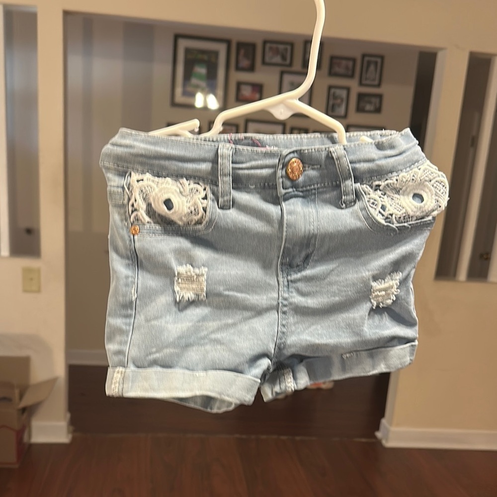 Light Blue Denim Kids Shorts